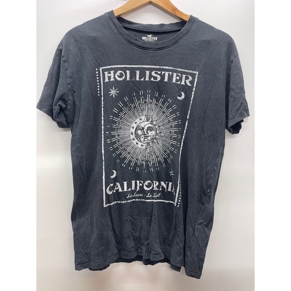 Hollister Tops - Hollister California Celestial Sun Moon Graphic Tee Faded Black XS 100% Cotton